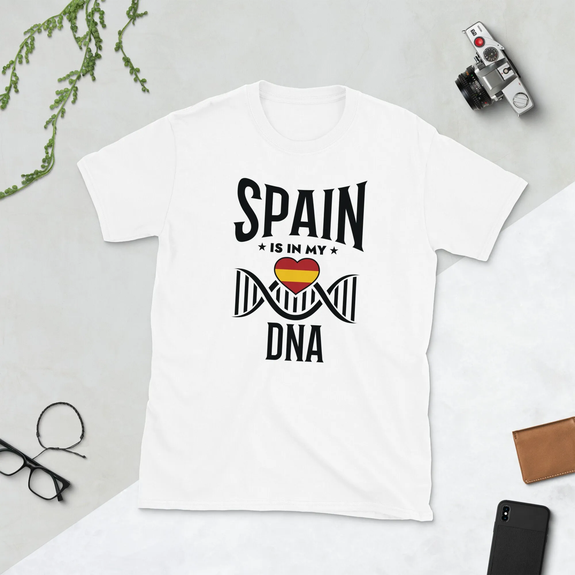 Испания в моята ДНК, Родно испанска родословие, Тениска унисекс с къс ръкав Love Spain