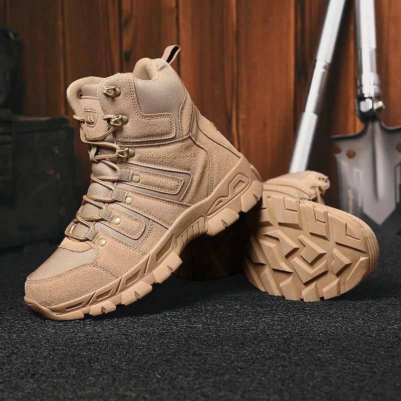 Мъжки тактически обувки Армейските обувки Мъжки военни пустинни водоустойчиви защитни работни обувки за Катерене туристически обувки Мъжки улични обувки