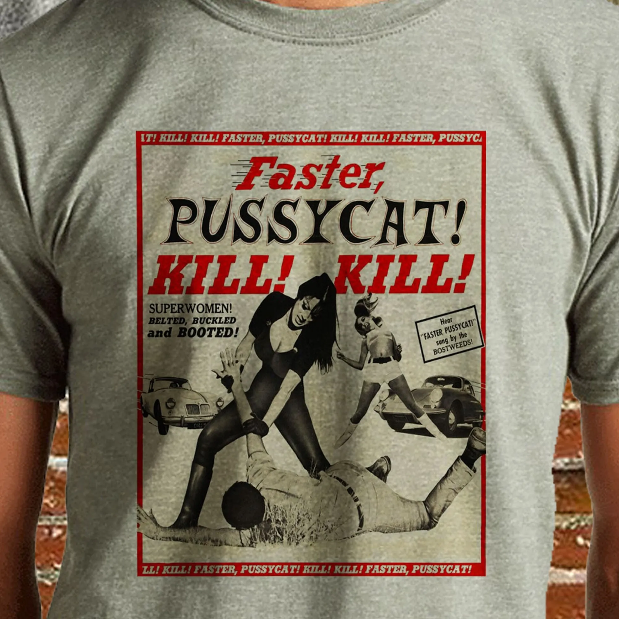 Тениска с винтажным дизайн Faster Pussycat