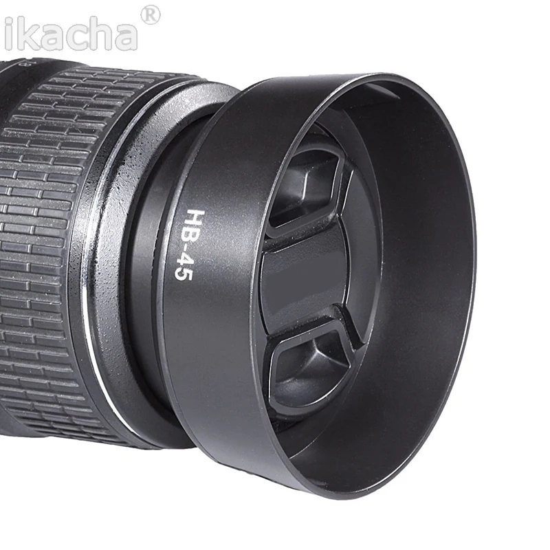 2023 HB-45 HB 45 HB45 сенник за обектив обектив За Nikon D3100 D5100 D5200 D3200 18-55 мм DX/f/3,5-5,6 G VR Огледален Обектив на камерата