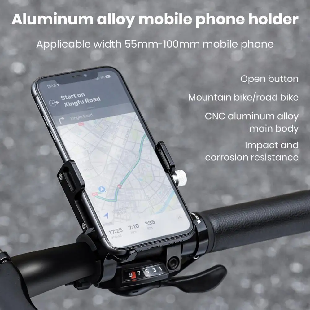 Аксесоари за велосипеди Универсален държач за велосипед телефон с лесен монтаж Регулируема поставка за колоездене смартфон