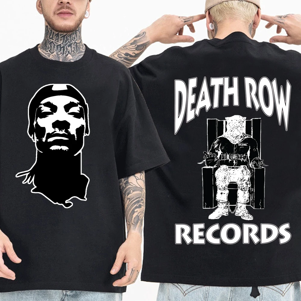 Снууп Догг Тениска На Death Row Records Мода Harajuku С Кръгло Деколте И Къс Ръкав, Мъжки Дамски Подарък От Феновете