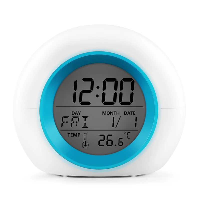 Промоция! Детски будилник - дигитални часовници и часовници с осветление за събуждане с 7 смените цветове, горивото чрез натискане и функция за повторение за спални