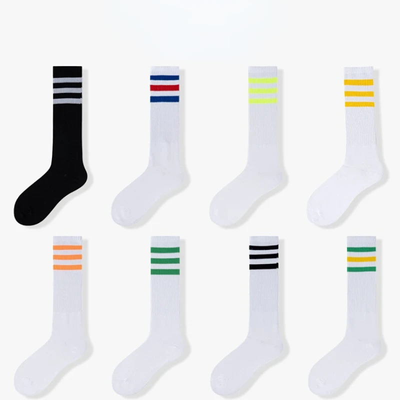 Нови памучни Дишащи Шарени Спортни чорапи, Дамски Чорапи за фитнес, Мъжки Баскетбол чорапи, Студентски двойка, Ежедневни чорапи до средата на прасците