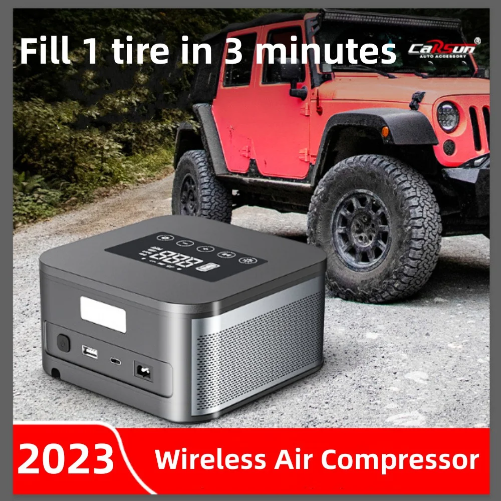 Автомобилен компресор Портативен въздушен компресор 30 цилиндров Блок Бърза помпа е Подходяща за товарни автомобили SUV Дигитален дисплей Електрически въздушна помпа