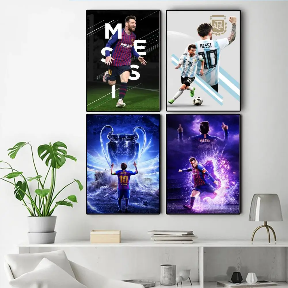 Плакат Футболна Звезда М-Меси, HD Плакати, декорация за дома в стаята, бар, Кафене и Художествена Стенни картини, живопис