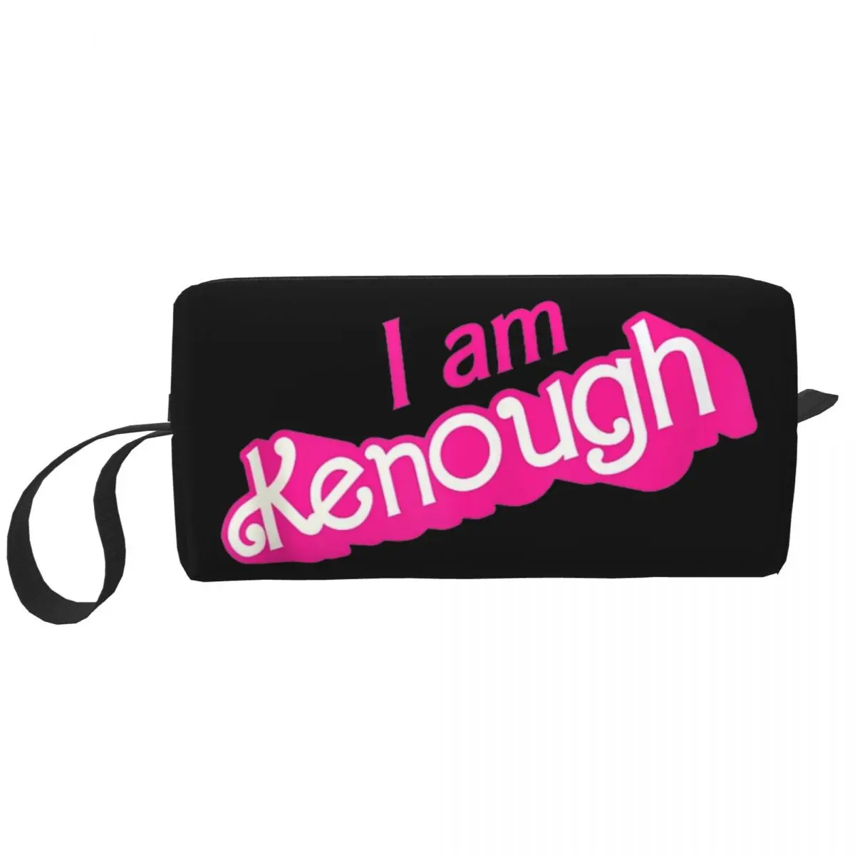 I Am Kenough Забавни чанта за грим с надпис Дамски косметичка Модерен водоустойчив калъф-органайзер за грим