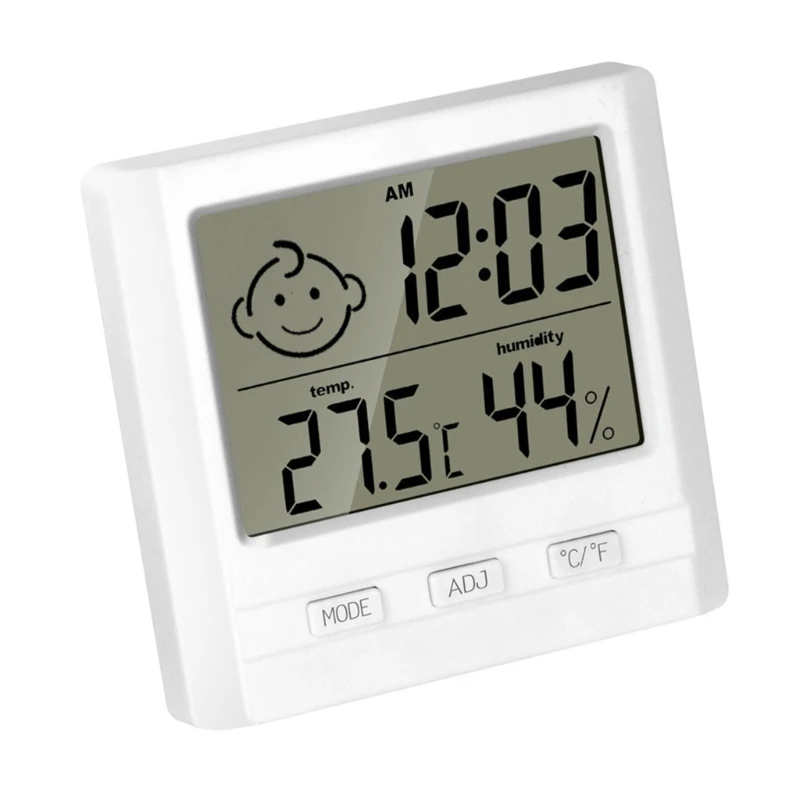 LCD дисплей, сензор за влажност и температура, за детска стая с дисплей време