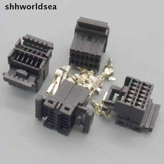 worldgolden 5/30/100 комплекти 12p 12pin 1,2 мм пластмасови автомобилни съединители 174045-2 конектор с клеммой