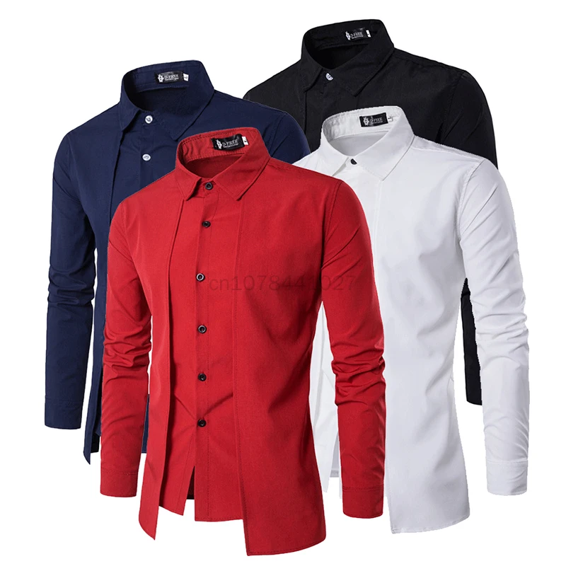 Мъжка риза в Бял цвят, Лятна Новост 2023 г., Тънки Ризи Азиатския размер от плътен памук, смес, мъжка мода с дълъг ръкав