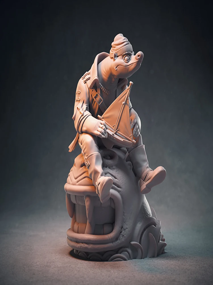 Фигурка от смола 1/24 сидячая модел на древния човек в разглобено формата, неокрашенный, определени за създаване на фигури