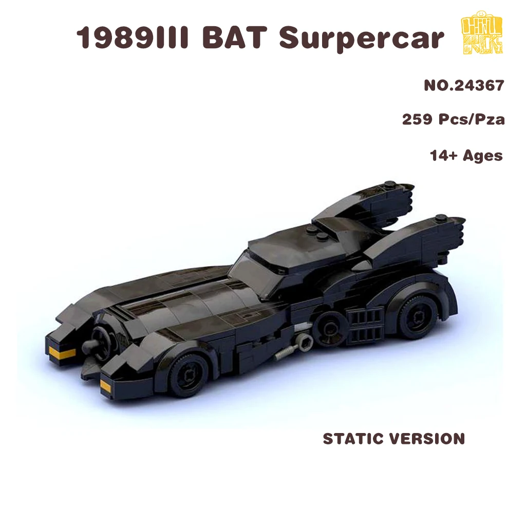 MOC-24367 1989III-BAT-Модел на колата Surpercar с рисунки във формат PDF, строителни блокове, тухли, детски играчки със собствените си ръце, коледни подаръци за рожден ден