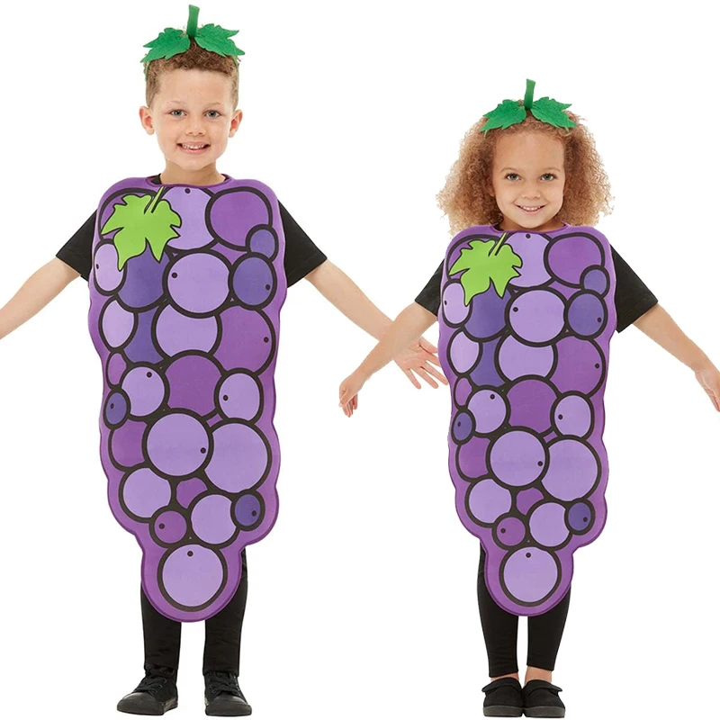 Унисекс, бебешка елегантна рокля с грозде за момичета и момчета, костюм с Грозде за Хелоуин за бебето