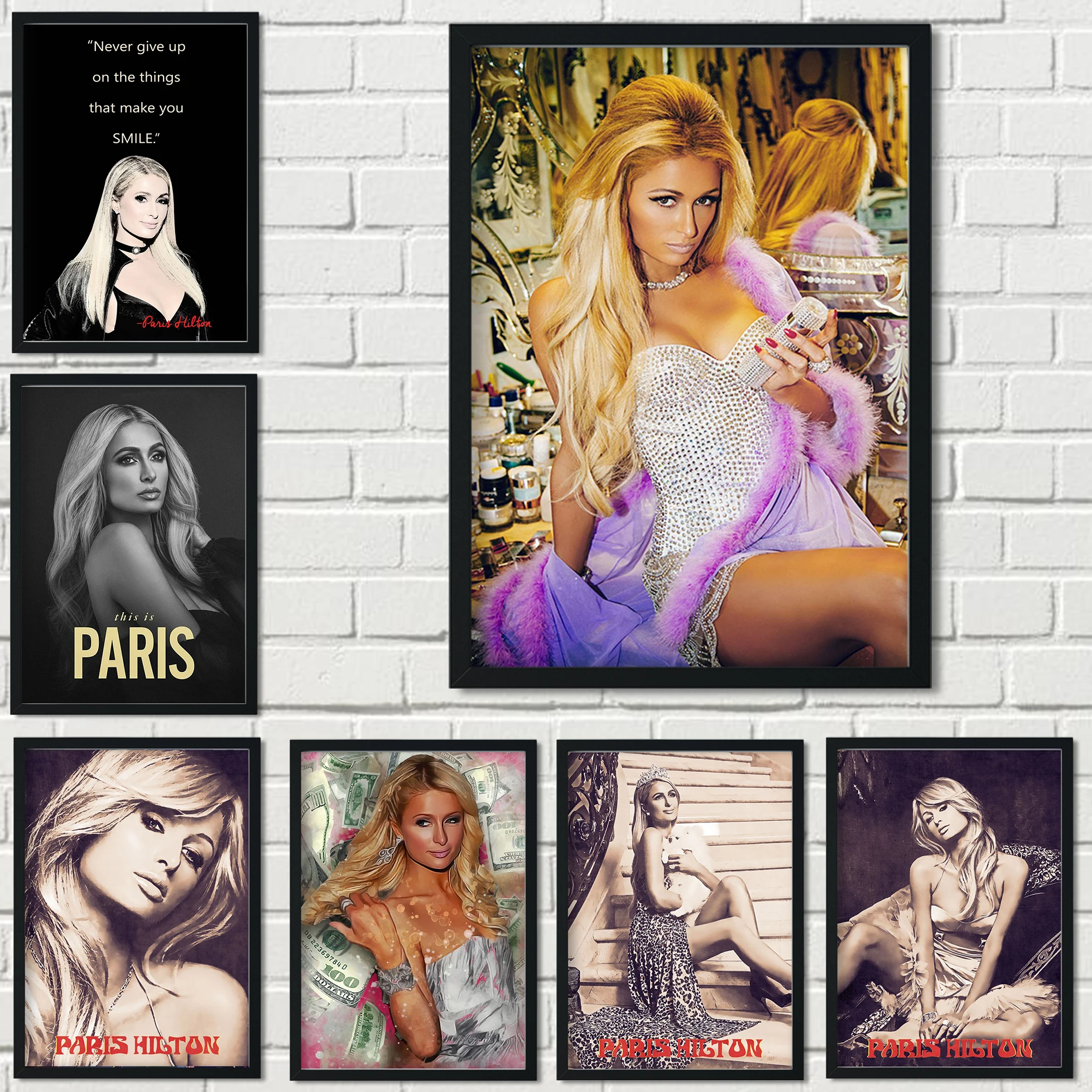 Плакат на Парис Хилтън Звездното шоу на Секси Момиче Картина Стенно художествено оформяне на бара Кавайный декор Начало декор Платно Плакат