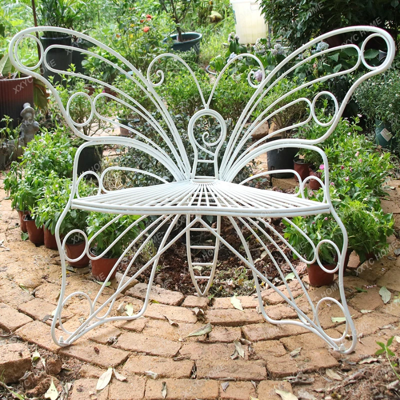 Креативен Прост Вътрешен Железен стол с пеперуда, Открит Балкон, Градина, Стол за отдих във вътрешния двор, Закачалка за декоративни цветя