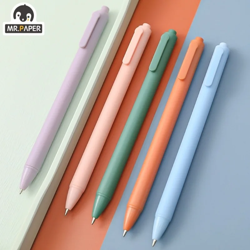 Mr. Paper Прости Гел химикалки Macaron цвят, Офис Аксесоари, красив Студентски изпит, Черна чернильная дръжка, Канцеларски материали 5 стил