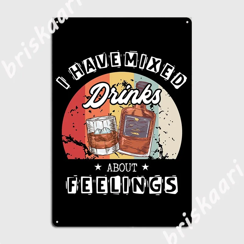 Цитат на барман За смесени напитки За чувствата Подарък плакат Барман Печат на метални указателни табели Декора на стените на къщата Лидице знак Плакат