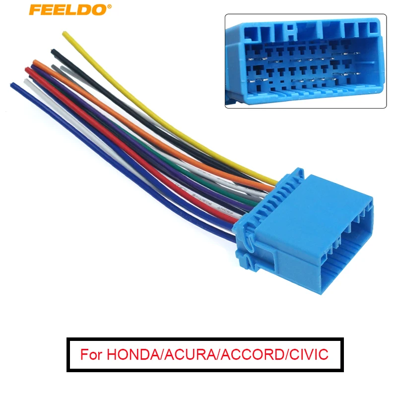 FEELDO 1 бр. автомобили на вторичния пазар на Аудио-Стерео радио Теглене кабели за HONDA/ACURA/ACCORD/CIVIC/CRV Инсталиране на # FD-2244