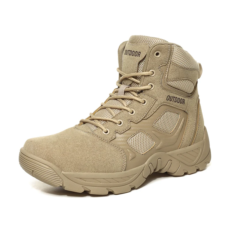 Нови военно-тактически мъжки обувки от естествена кожа от специални части, dr. водоустойчив ботильоны, армията мъжки обувки, Размер 47