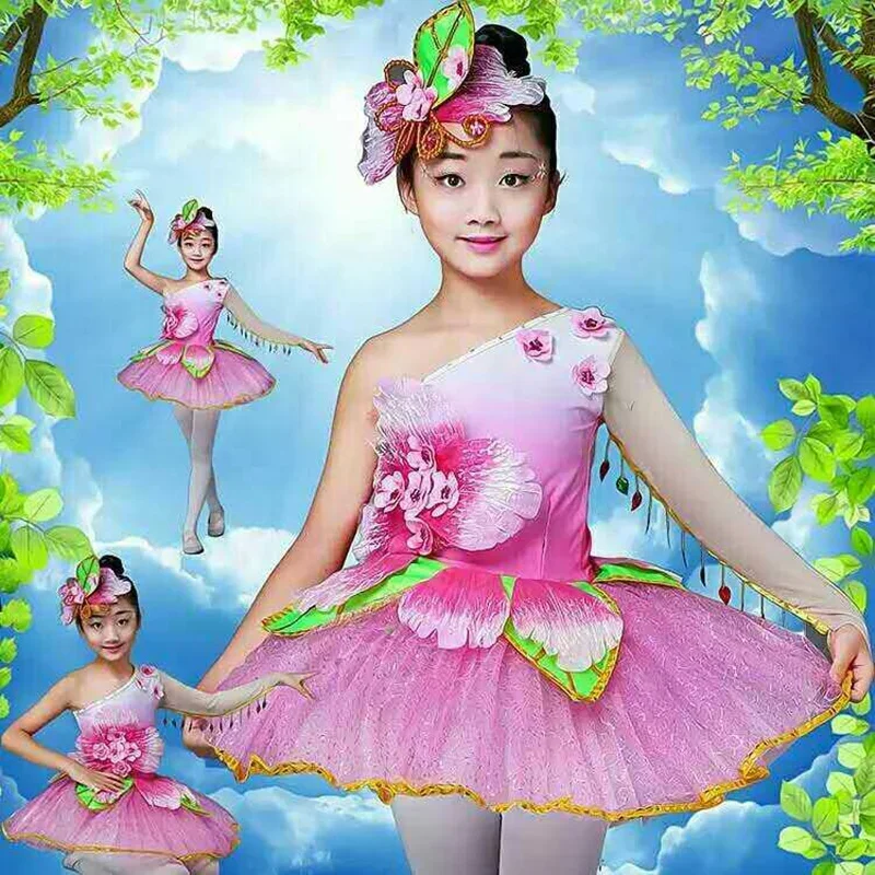 Розово детско маскарадное рокля за съвременната салса с пайети, танцово рокля за момичета, детско танцово рокля за момичета, състезателен танцов костюм, дрехи
