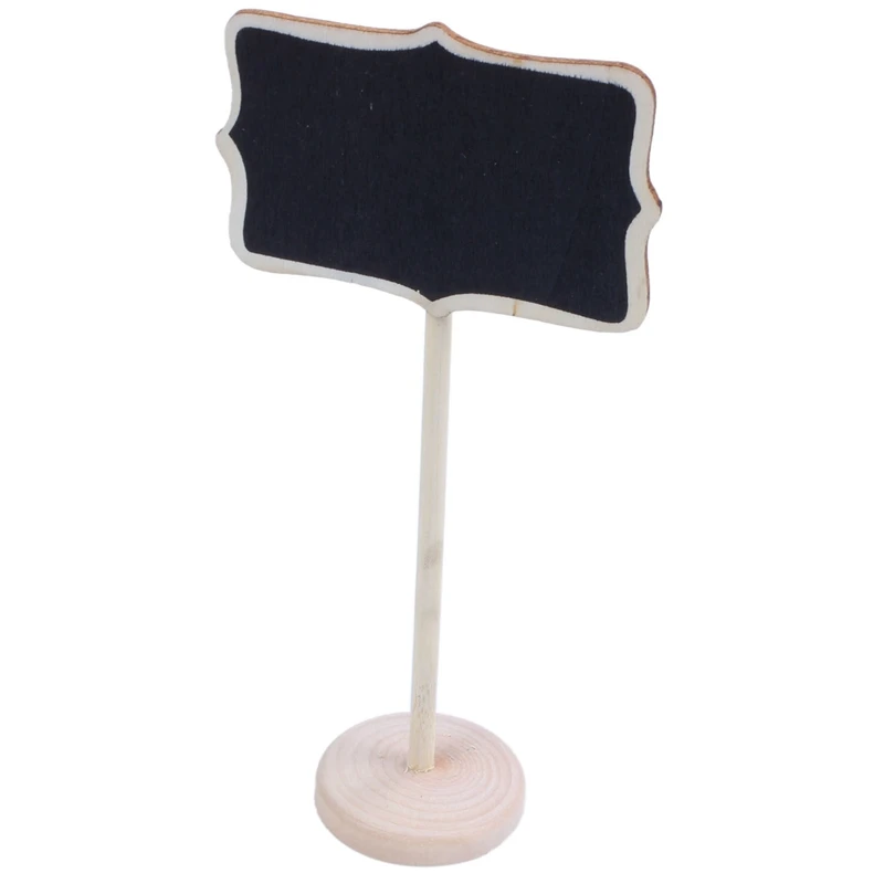 Мини-малка черна дъска, дървена стойка за табла с поставка за номера на сватбена маса, комплект от 18 броя