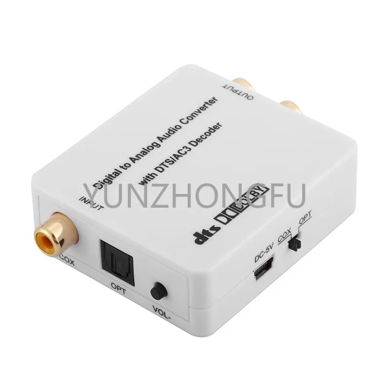 Аудиодекодер DAC220 DTS/AC3 2.0 Ch, бял/черен цифрово-аналогов преобразувател аудио КПР