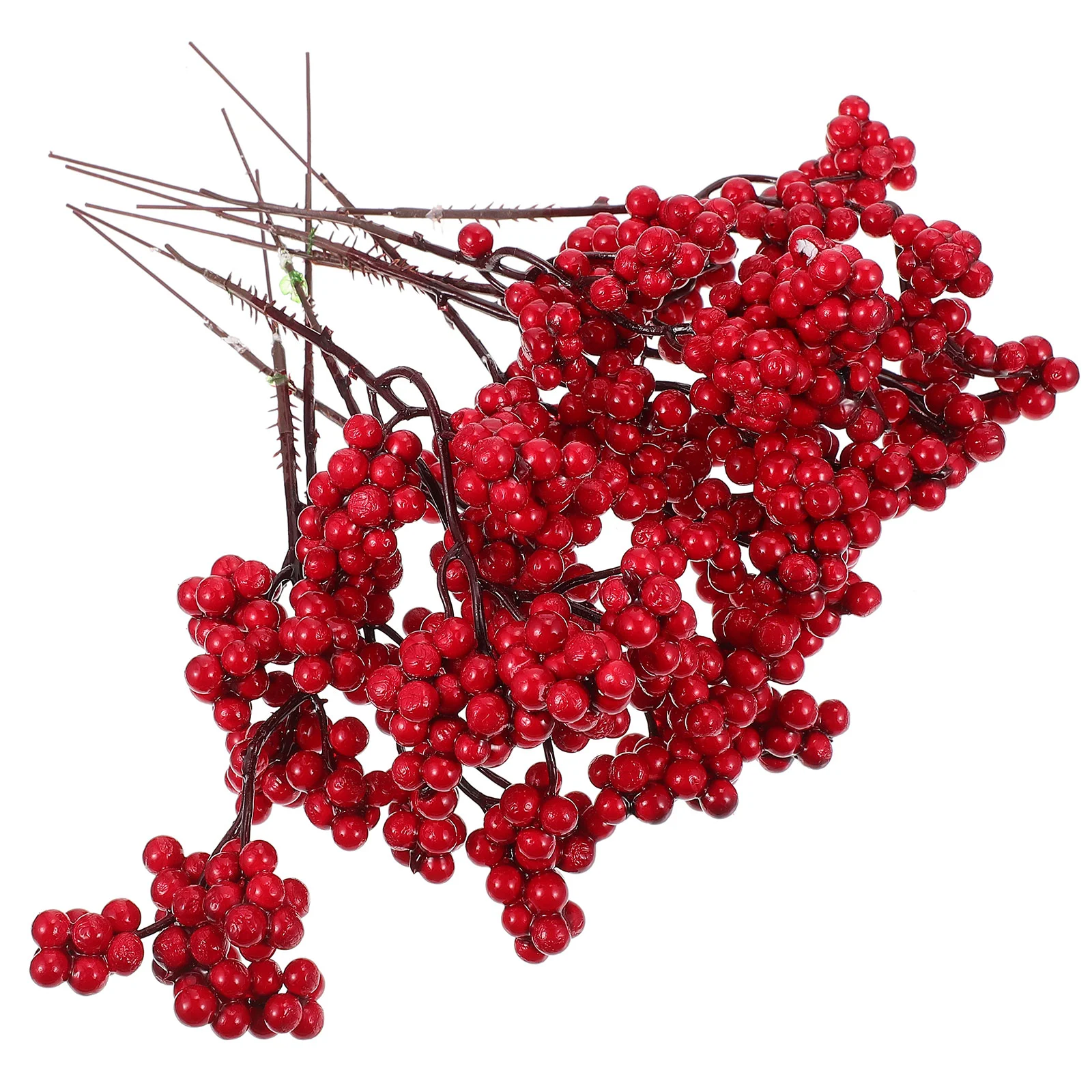 Коледни Червени плодове Коледна имитация декор бери клони НАПРАВИ си САМ Коледна имитация на Растителни композиции и Украса бери клони