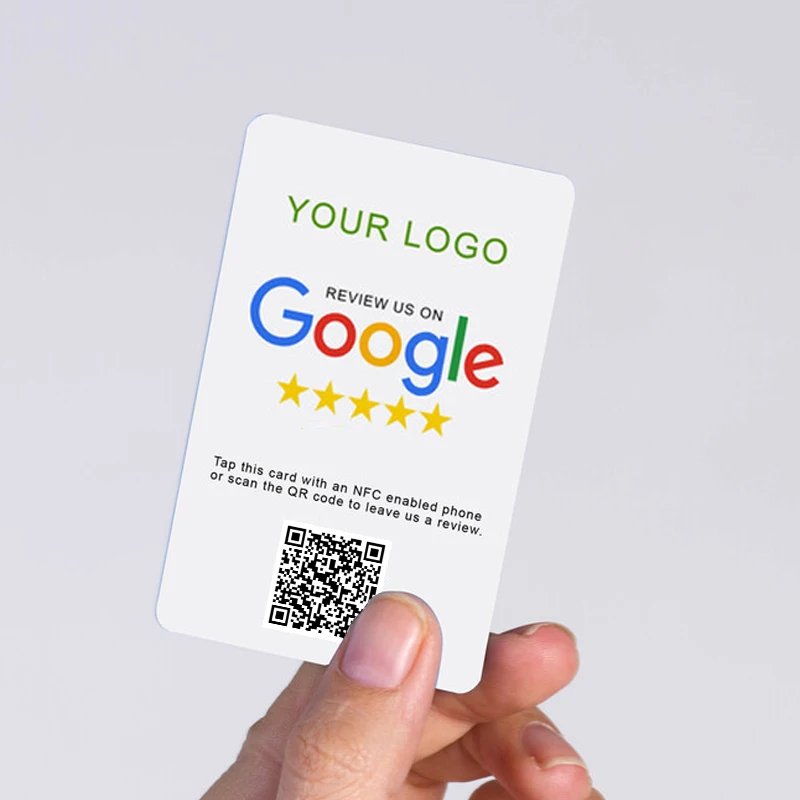 Потребителски Печатни карти на Google Reviews NFC Подобряват Вашите коментари Здрав материал PVC