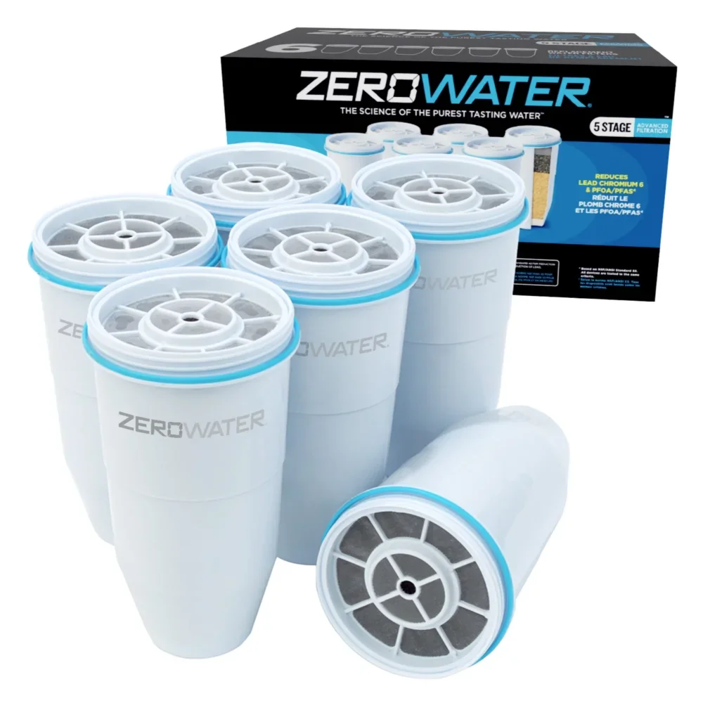 Подмяна на 5-ступенчатого филтър за вода Zerowater - 6 опаковки, картриджный филтър, резервни части за осмотичното филтър за вода