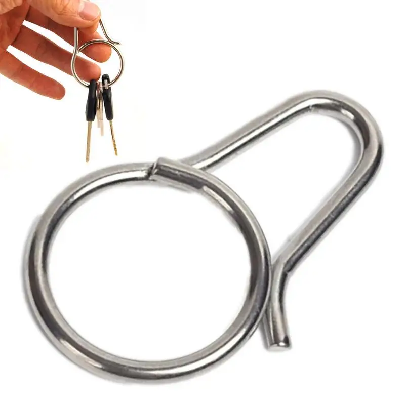 Быстросъемный ключодържател, Титанов быстросъемный ключодържател, Удобен аксесоар, подарък за мъже, държач за ключодържател за чанта, колан и колата