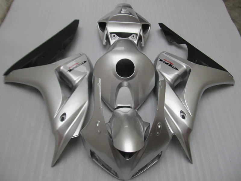 Комплект обтекателей за леене под налягане на Honda CBR1000RR 2006 2007 сребристо-черни мотоциклетни обтекатели CBR 1000RR 06 07 OT36