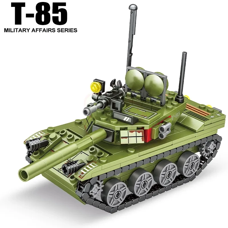 Военен Т-85 на Основния Боен Танк WW2 Строителни Блокове T34 T38 DF-21D Ракета Машина са подбрани Модел Желязна Армия САМ Събрани Играчки