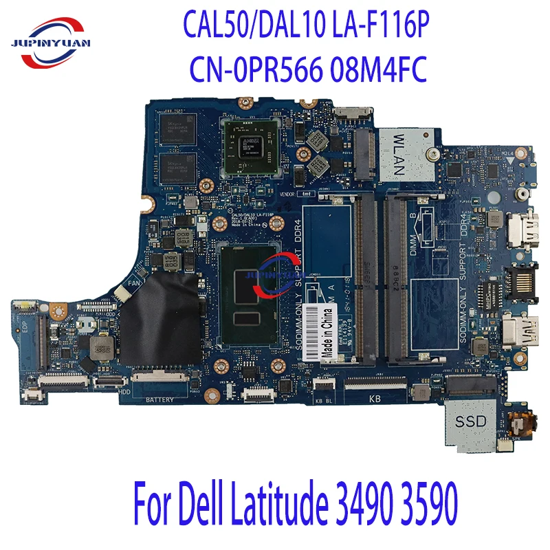 CAL50/DAL10 LA-F116P За Dell Latitude 3490 3590 дънна Платка на лаптоп С 3865U I3-7020U I5-8250U I7-8550U CN-0PR566 08M4FC DDR4