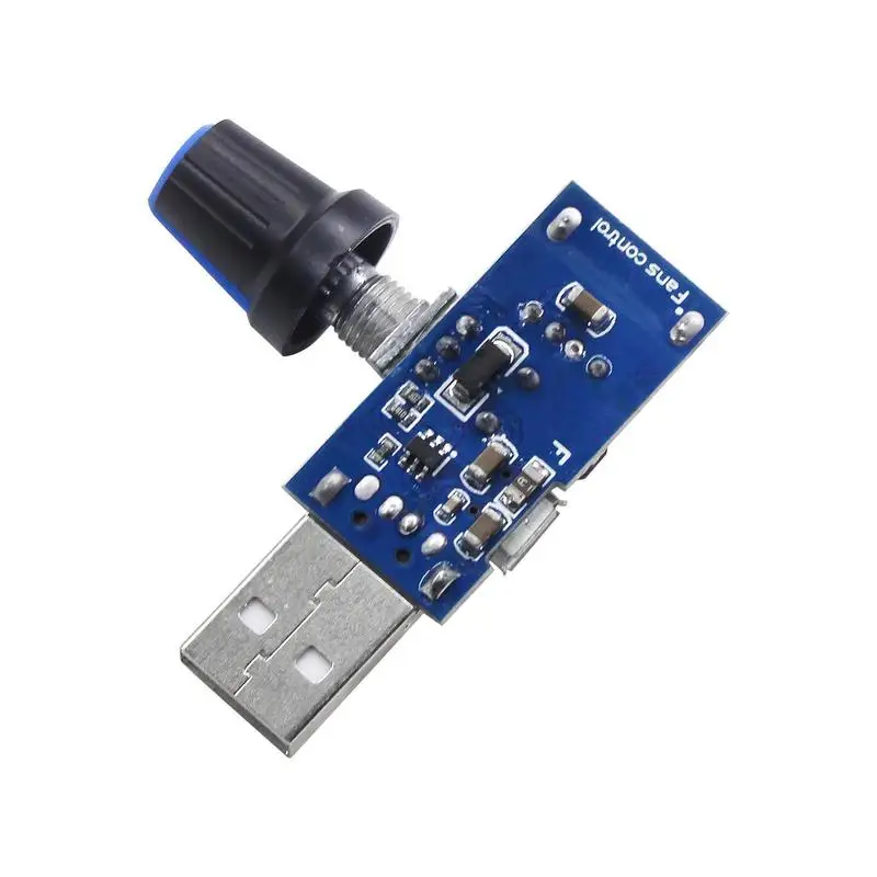 USB Регулатор на Скоростта на Вентилатора 5 W USB Безстепенно Регулатор на Скоростта на Вентилатора Multi Gear DC от 4-12 до 2,5-8 В USB Регулатор на Скоростта на Вентилатора С Ключ