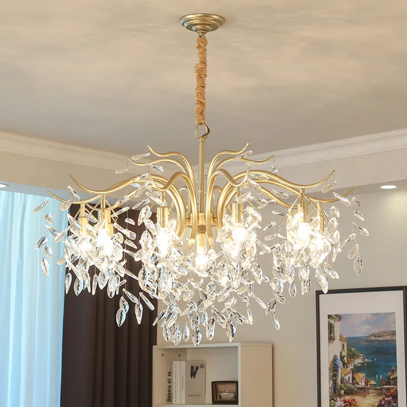 Скандинавските LED Луксозни Кристални Полилеи, Осветяване на Вила, Голям Висящ Лампа Блясък за Хотелска Зала, осветителни Тела за Художествен Декор