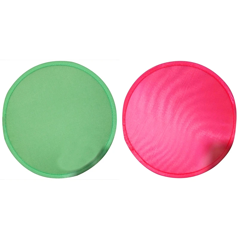 Преносим сгъваема кръгла вентилатор, 2 бр., лесен за използване и не заема място, 1 бр. червен и 1 бр. зелен цвят