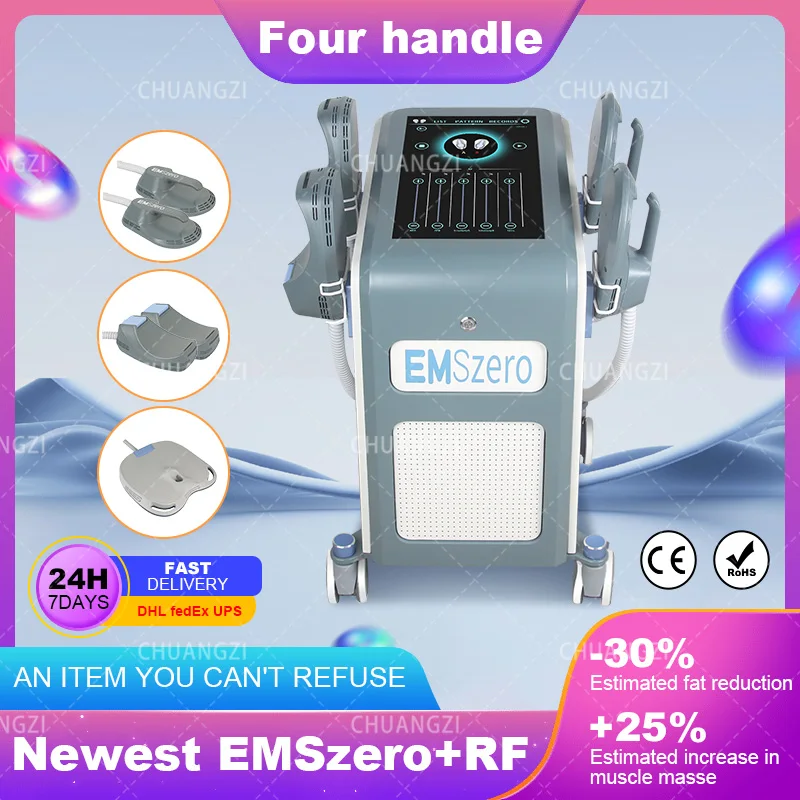 Легло, висока интензивност електромагнитен тренировъчен миостимулятор EmszEro DLS 2024-EMSzero NEO с 5 дръжки Reformer