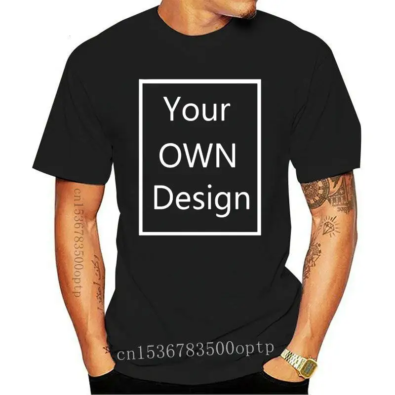 Нов свой СОБСТВЕН Дизайн, Изображение на Логото на Марката По Поръчка, Мъжки И Дамски Тениска от 100% Памук 