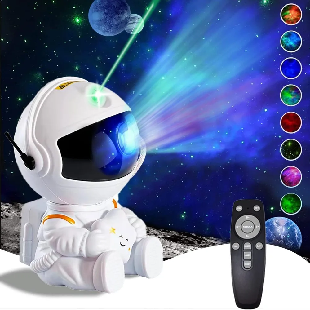Звезден проектор Galaxy Night Light Астронавт Космически проектор Звездна мъглявината Таван led лампа за спални Домашен декоративен подарък за деца