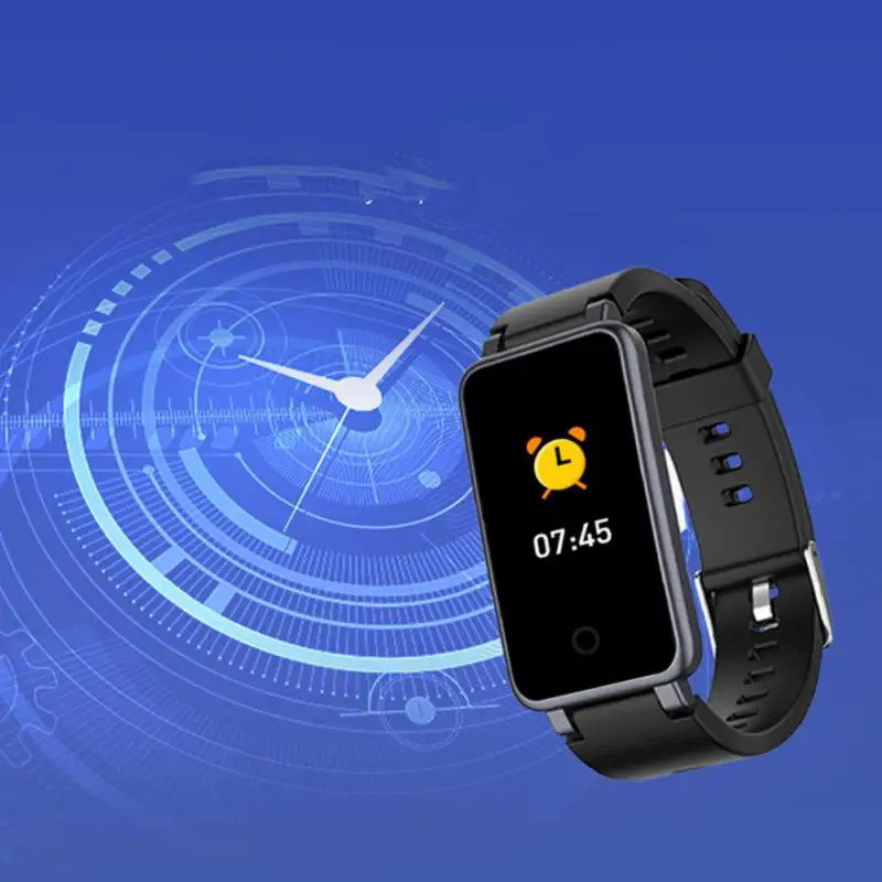Водоустойчив смарт часовници за проследяване на фитнес, зареждане чрез Usb с капацитет 100 mah, смарт гривна с диагонал 1,14 инча за Ios, Android Smartwatch