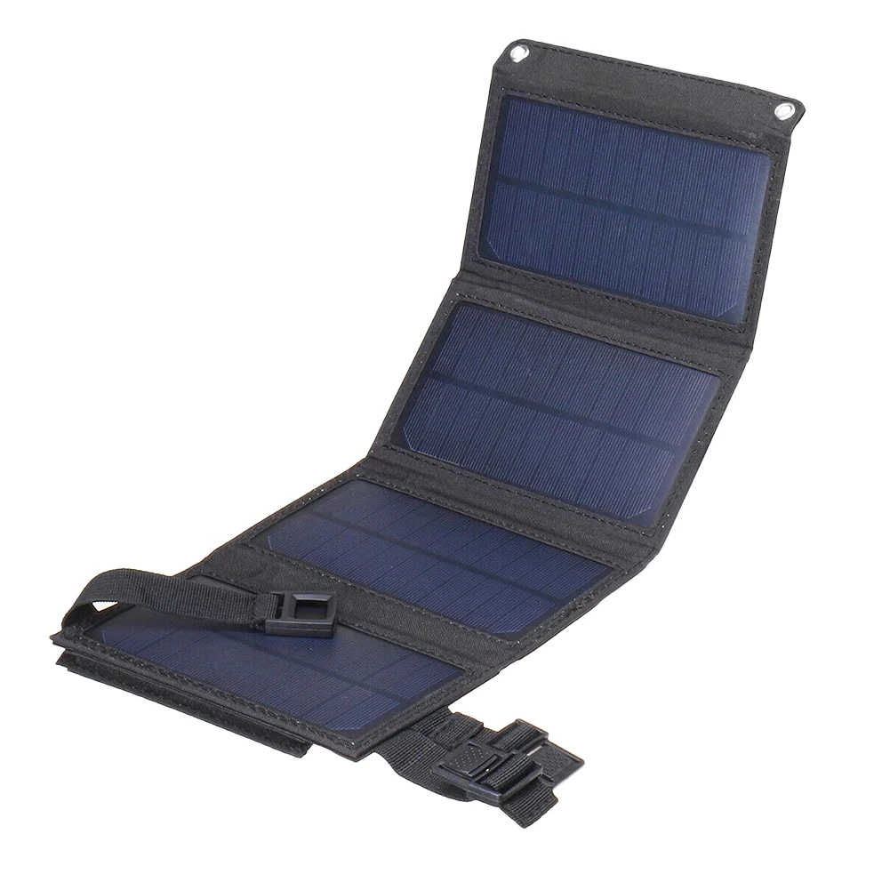 Сгъваема слънчеви панели, Слънчеви батерии с USB изход Слънчево зарядно устройство за къмпинг Мобилен телефон Таблетни устройства Power Bank B