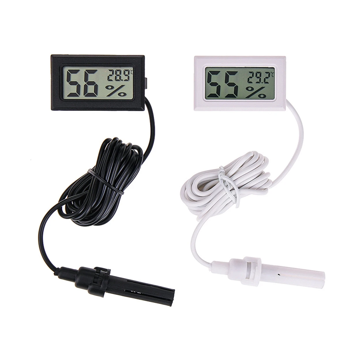ФГ-12 LCD дигитален термометър-влагомер, температурата в стаята, удобен датчик за температура, измерване влажността на въздуха, Измервателни уреди, кабели