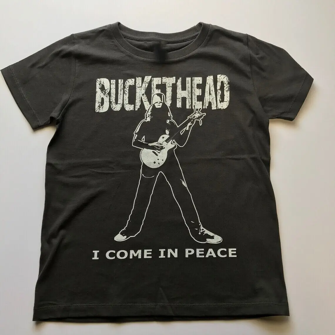 Vtg Buckethead I Come In Peace, памучен черна риза унисекс S-5XL J719 с дълъг ръкав