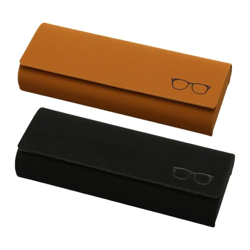 Чанта за съхранение на слънчеви очила в ретро стил, защитена от надраскване, Здрав калъф за съхранение на очила от изкуствена кожа, Преносим защитна чанта за очила