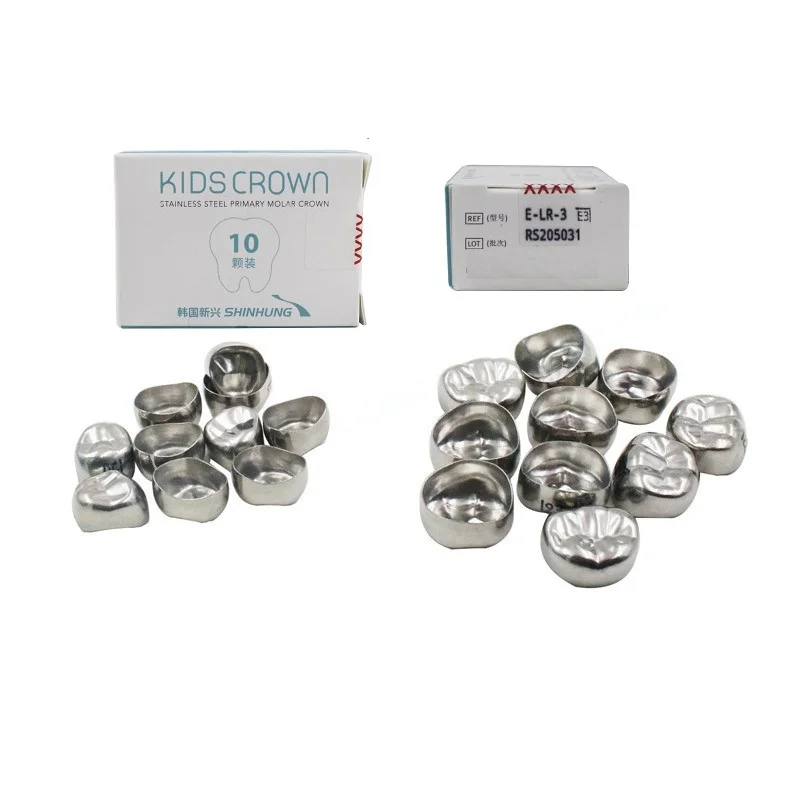 EUR от Неръждаема стомана Корея Детска коронката Shinhung Коронката първичен моляра Коронката на временни зъби за деца Феята на коронката за деца