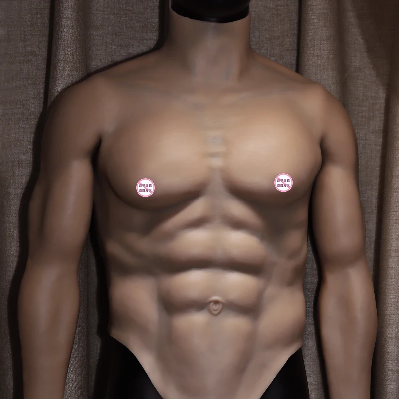 Силиконов мускульный костюм Натурална изкуствена имитация на гърдите за cosplayers Кроссдрессинг Културизъм Мъже Кроссдрессинг Cosplay