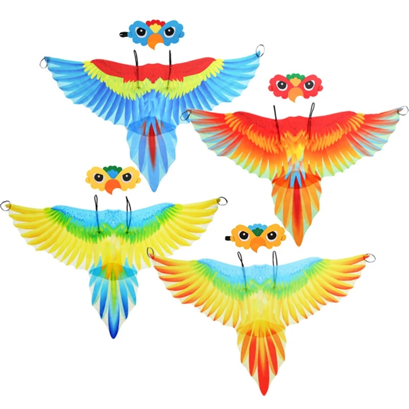 Крила за костюми на птиците, на крилете на папагала, подпори за костюми, Птици наряжают крила, подарък за момичета и момчета на Хелоуин