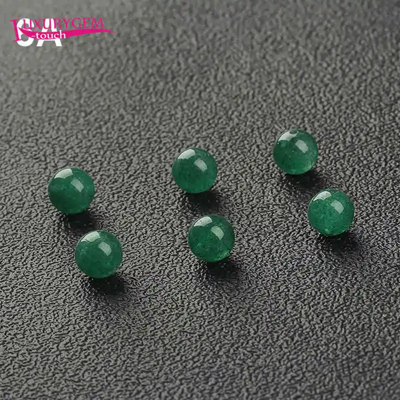 Натурален Зелен ягодово кристална камък Гладка кръгла форма, мъниста високо качество, 8 мм, 10 мм, бижута, аксесоари 5шт wk515