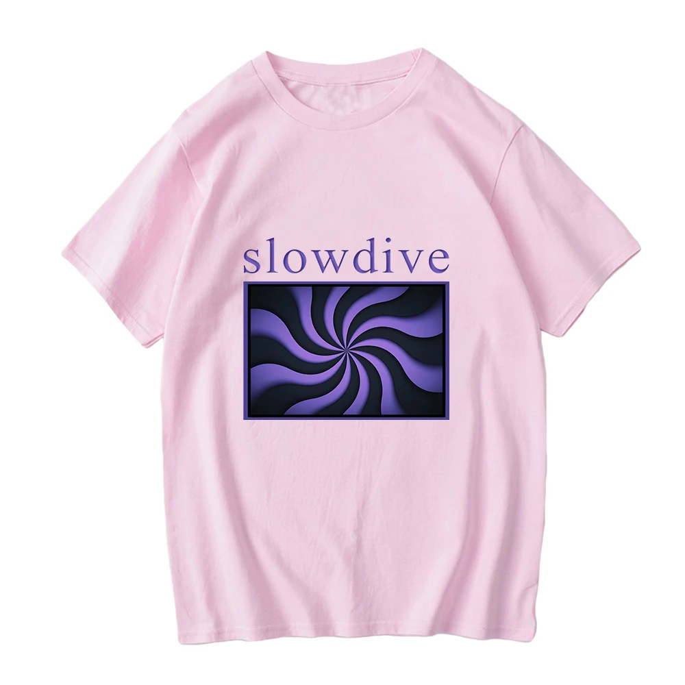Памучен мъжки t-shirt Slowdivee с оригинален принтом, къс ръкав, мъжки нишевый дизайн, свободни двойки, памучен дрехи с кръгло деколте